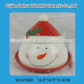 Handpainting apple design ceramic bread plate with lid